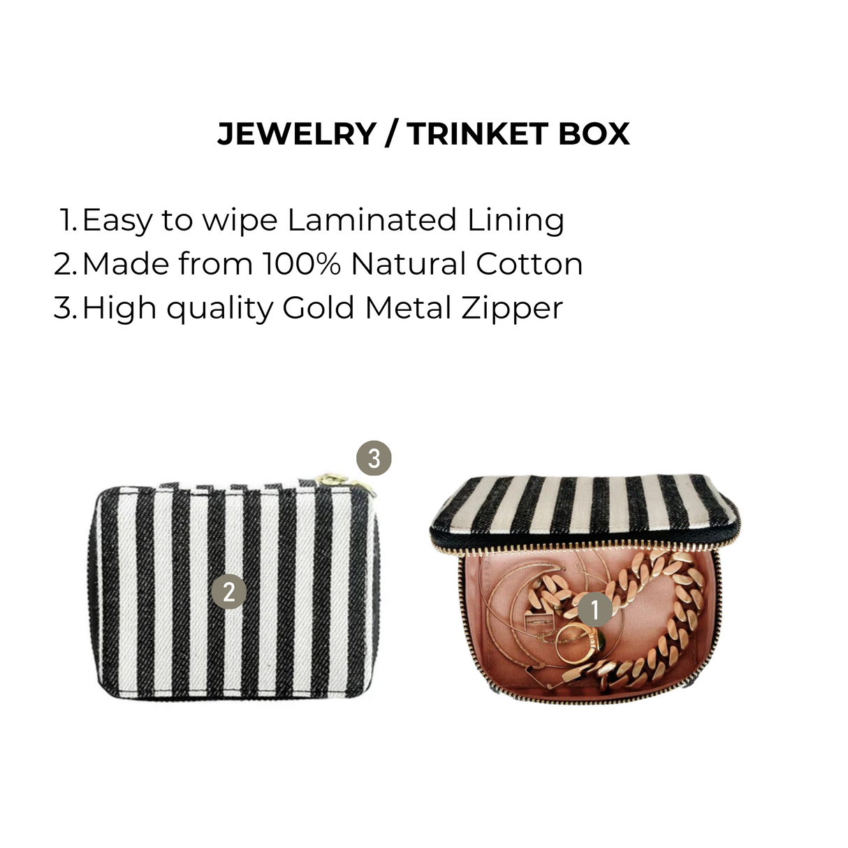 Jewelry/Trinket Box – Small – Striped