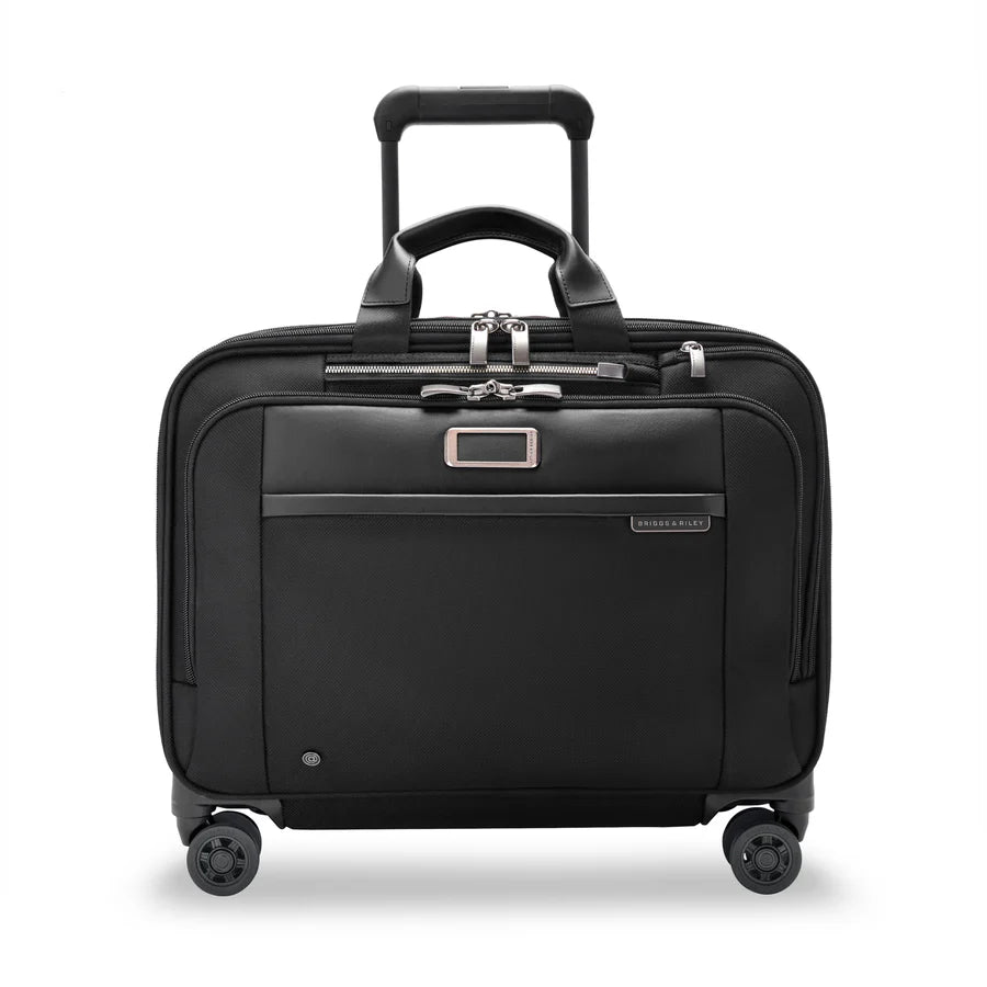 Briggs & Riley @work Large Spinner Brief in Black – Front view