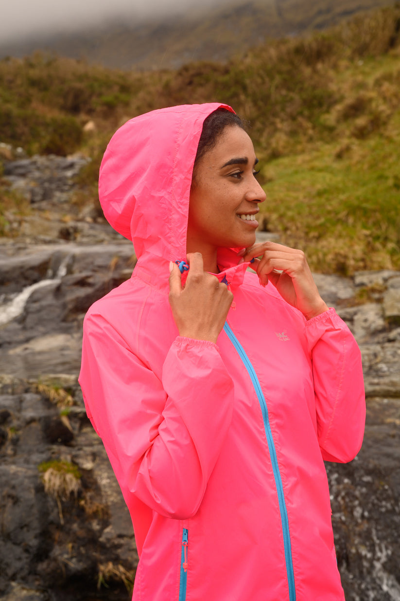 Neon Pink Mac-In-A -Sac Origin II Rain Coat