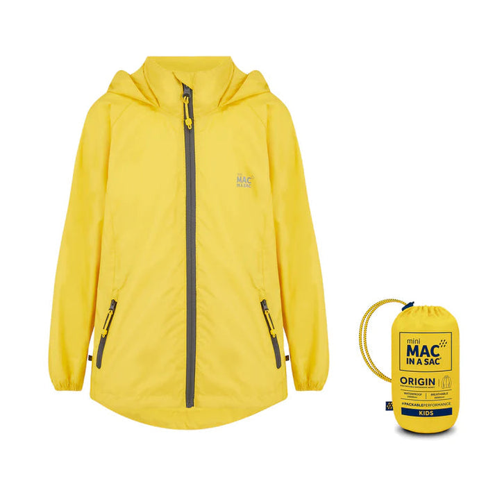 Yellow Mac-In-A -Sac Origin II Rain Coat