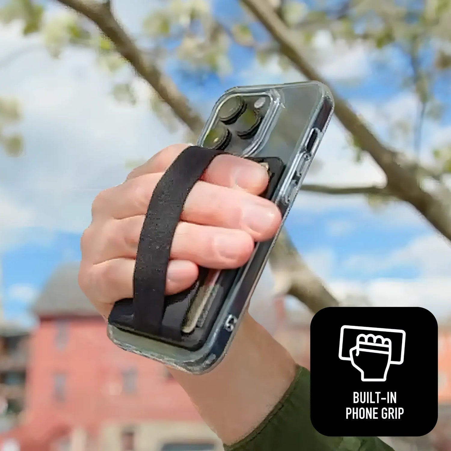 Magnetic Wallet with Phone Grip