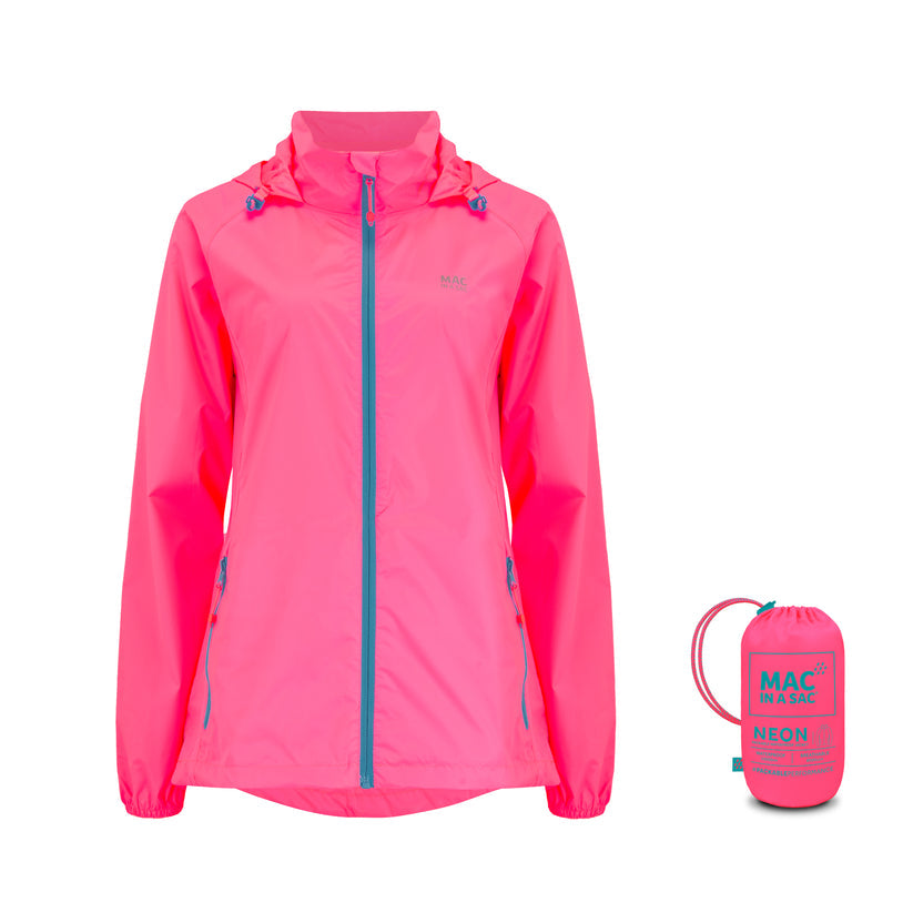Neon Pink Mac-In-A -Sac Origin II Rain Coat