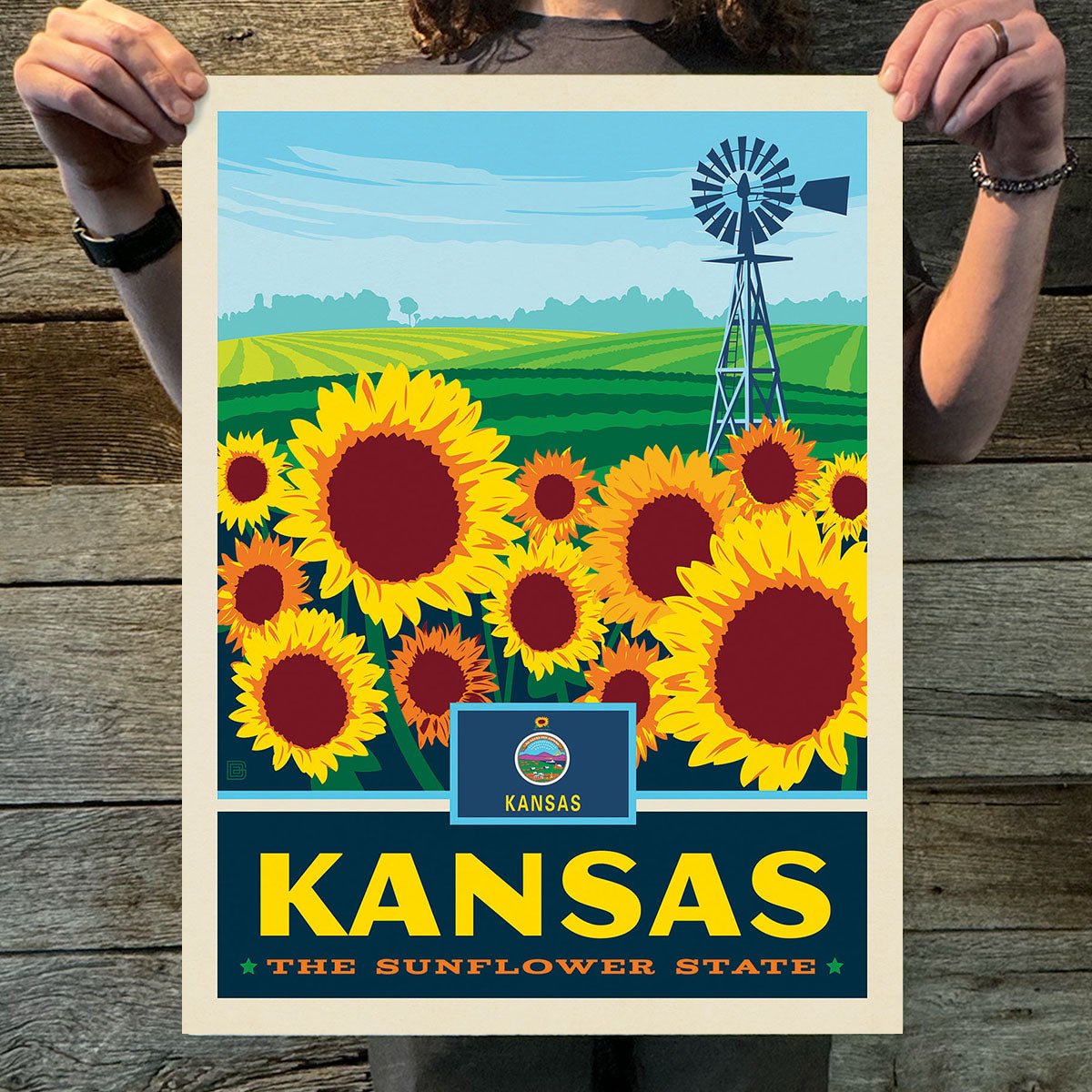 Kansas (State Pride) Art Print