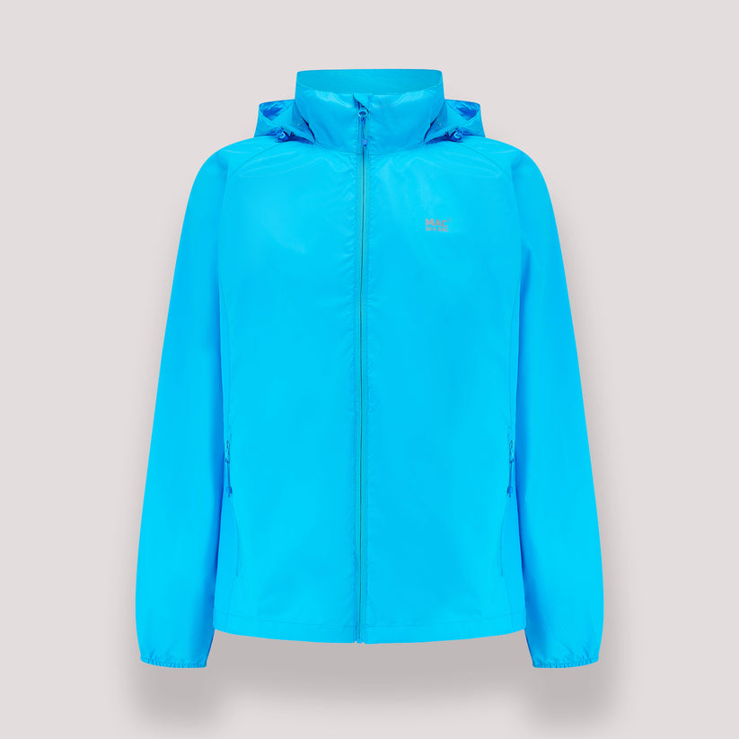 Neon Blue Mac-In-A -Sac Origin II Rain Coat