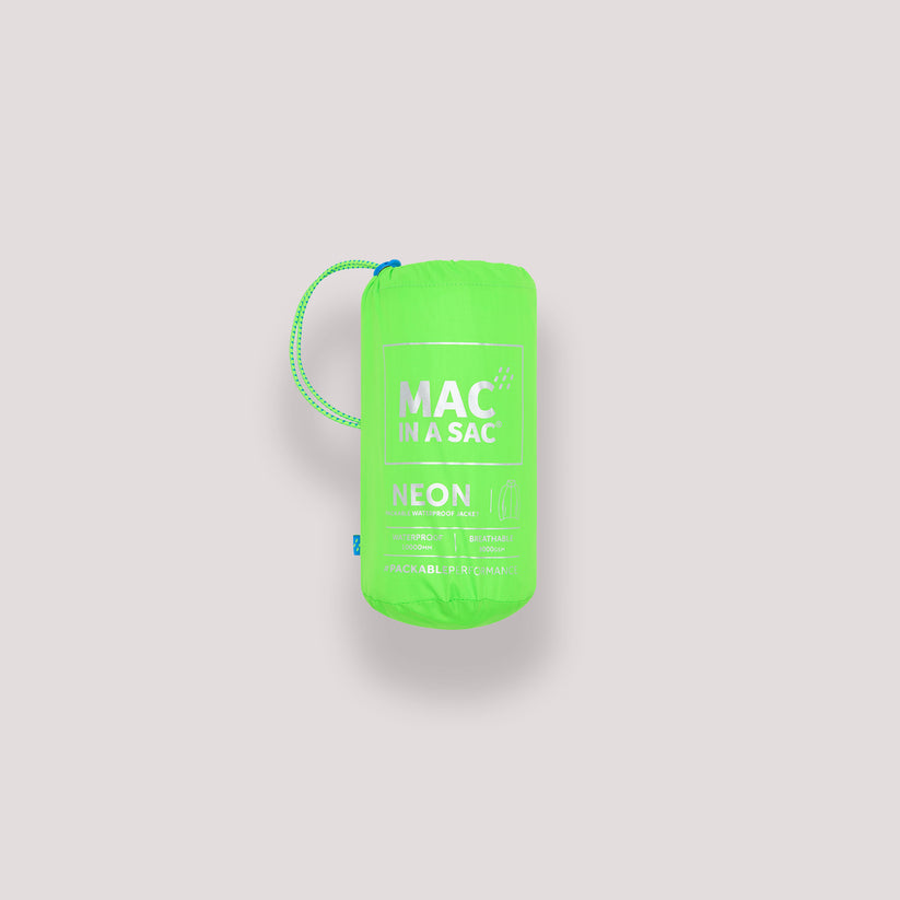 Neon Green Mac-In-A -Sac Origin II Rain Coat