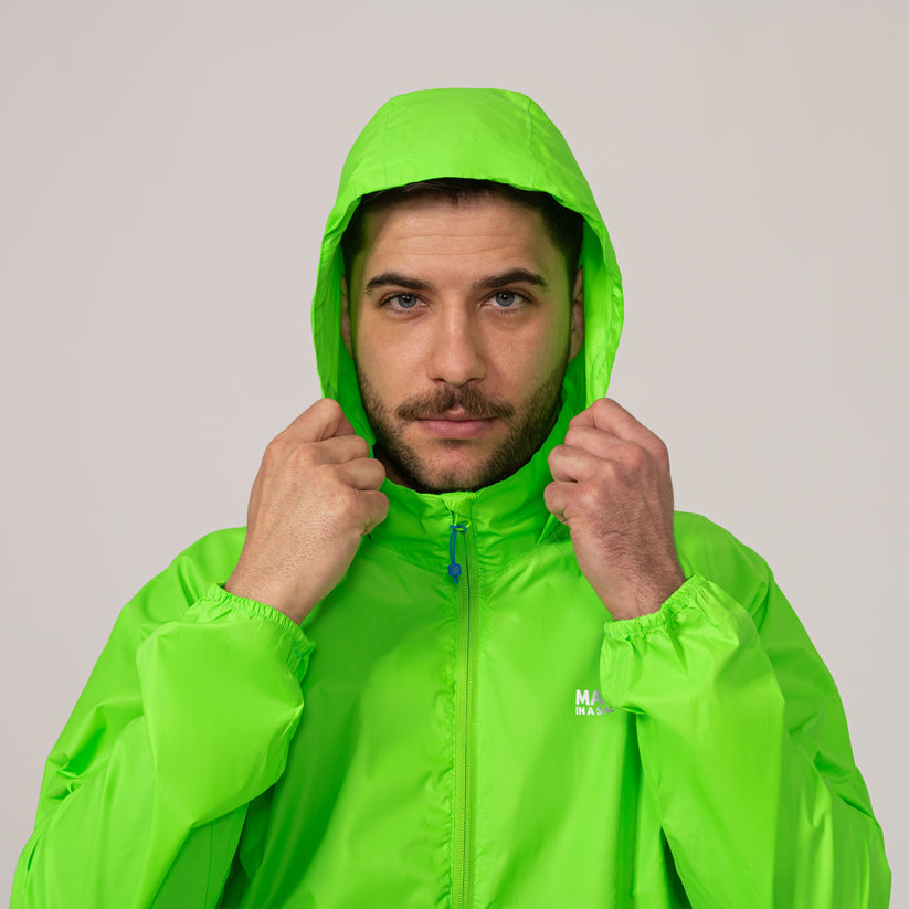 Neon Green Mac-In-A -Sac Origin II Rain Coat