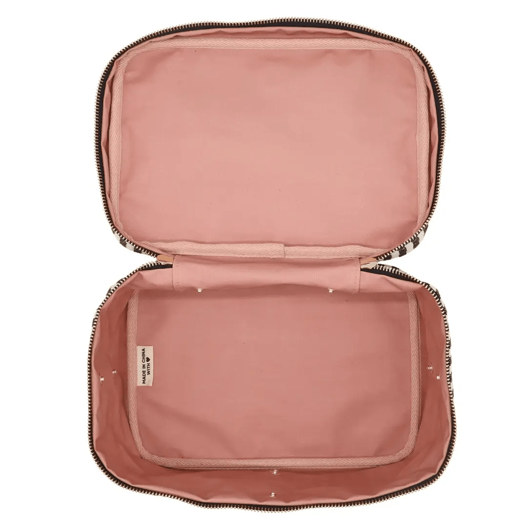 Medium Box Makeup & Toiletry with Insert Organizer – Striped