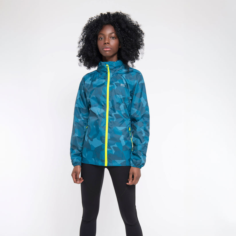 Teal Camo Mac-In-A -Sac Origin II Rain Coat