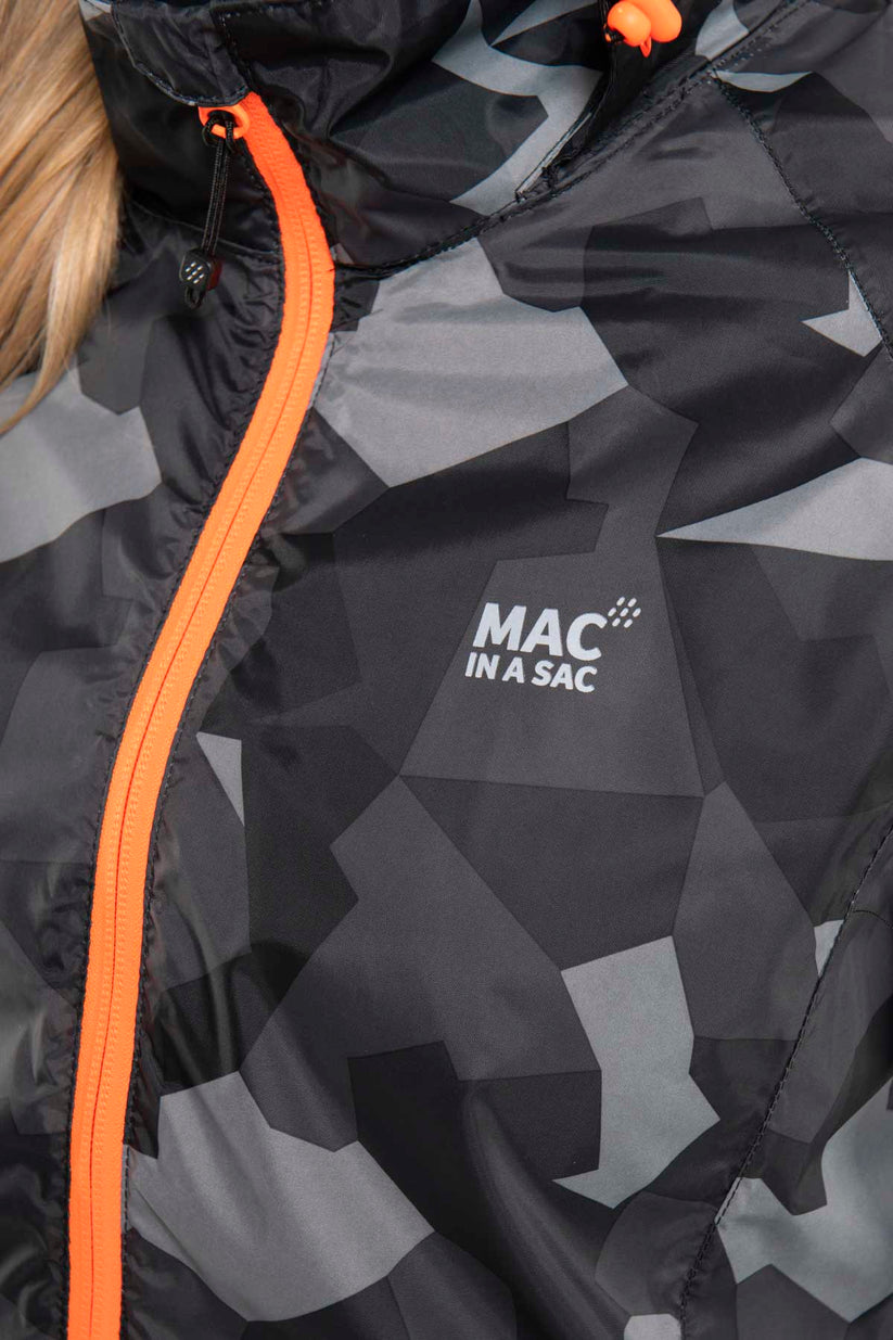Black Camo Mac-In-A -Sac Origin II Rain Coat