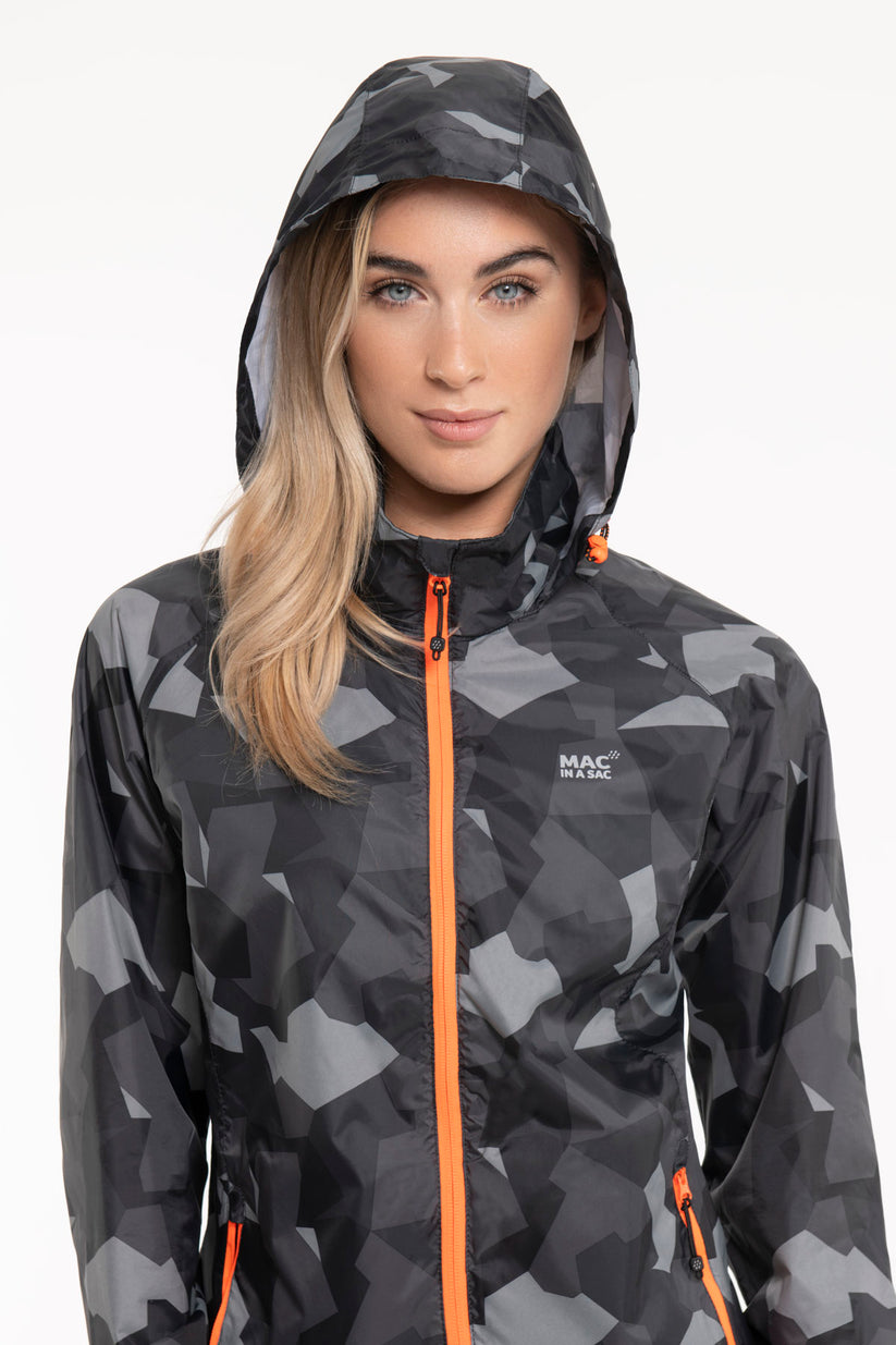 Black Camo Mac-In-A -Sac Origin II Rain Coat