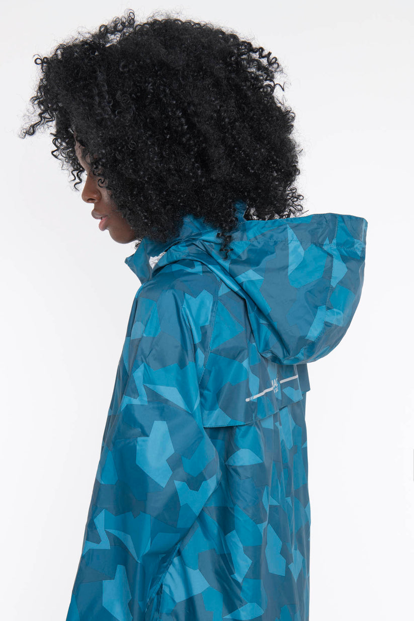 Teal Camo Mac-In-A -Sac Origin II Rain Coat