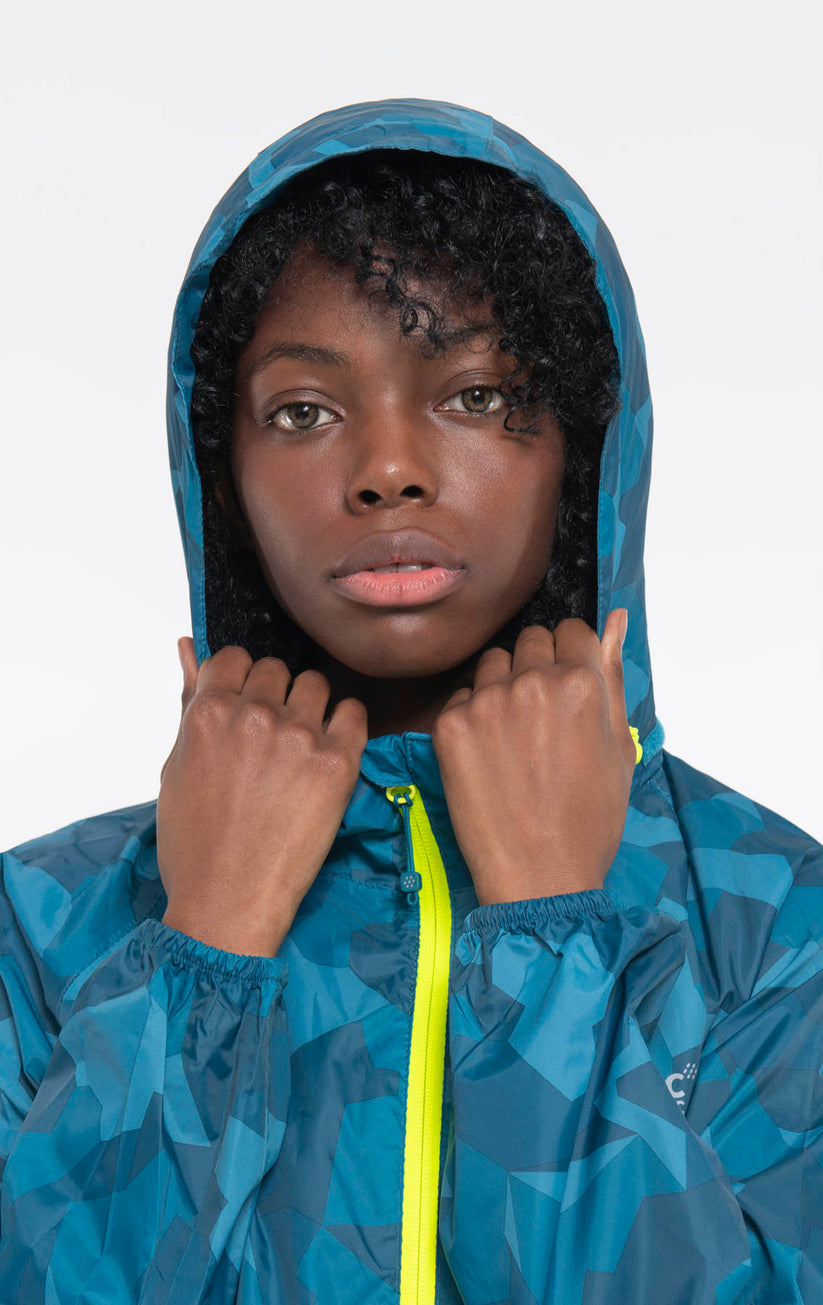 Teal Camo Mac-In-A -Sac Origin II Rain Coat