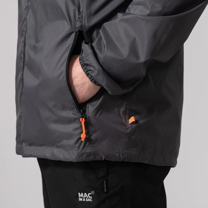 Charcoal Mac-In-A -Sac Origin II Rain Coat