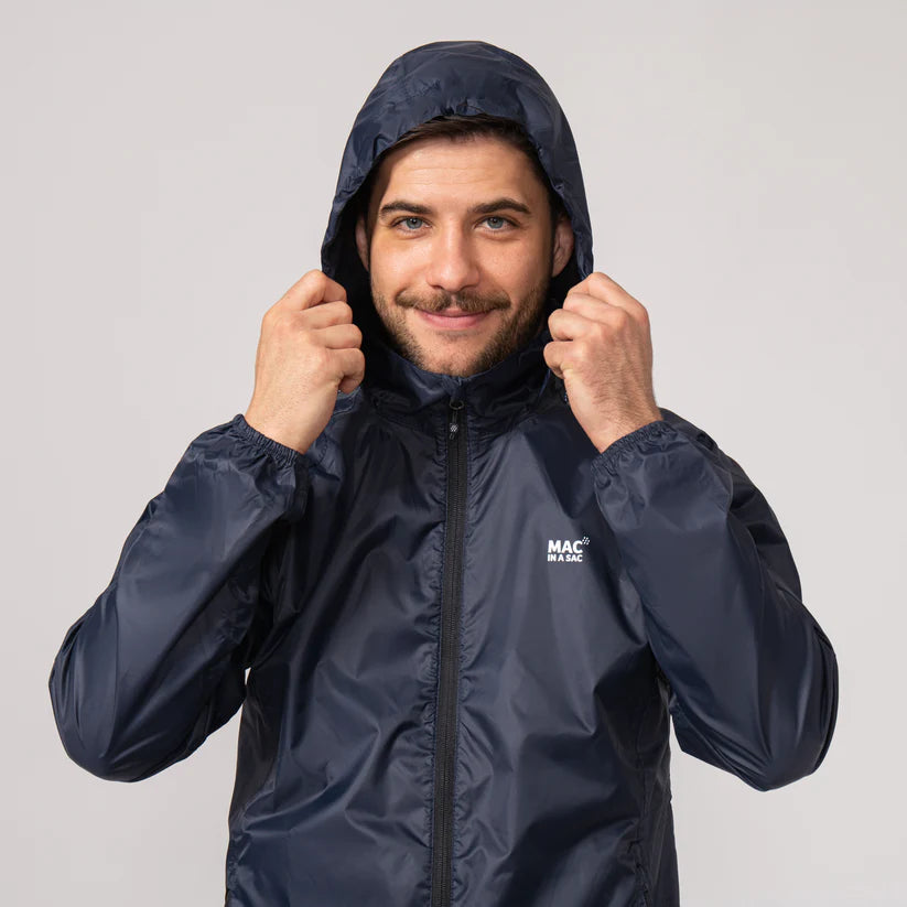 Navy Blue Mac-In-A -Sac Origin II Rain Coat