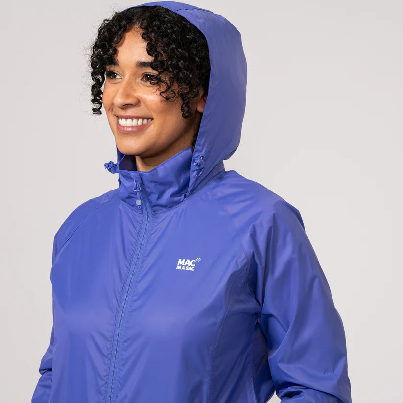 Ultra Violet Purple Blue Mac-In-A -Sac Origin II Rain Coat