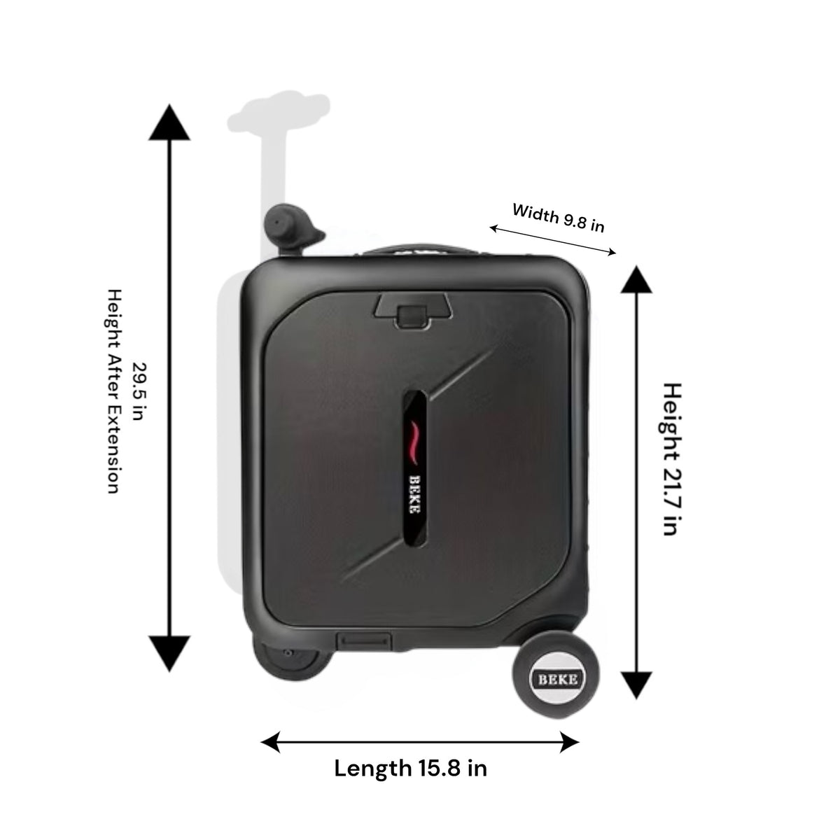 BEKE 22-inch ES07X Electric Luggage Scooter
