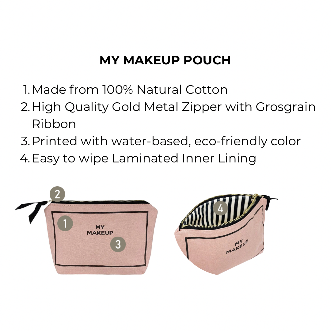 My Makeup Pouch, Coated Lining – Pink/Blush