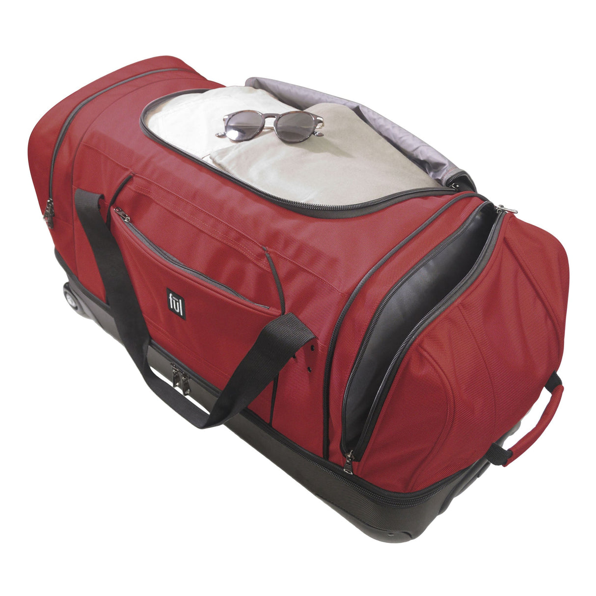 Workhorse 30" Split Level Dark Red FŪL Rolling Duffle Bag