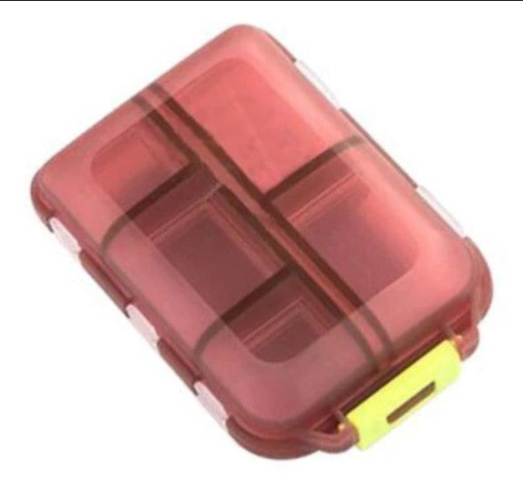 Travel Pill Organizer 10 space Box With 1000+ Free Labels Download