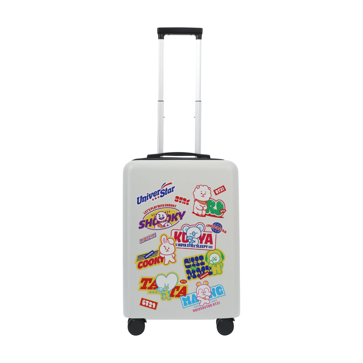 BT21 22.5" White Carry-On Suitcase Luggage