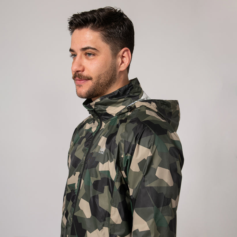 Green Camo Mac-In-A -Sac Origin II Rain Coat
