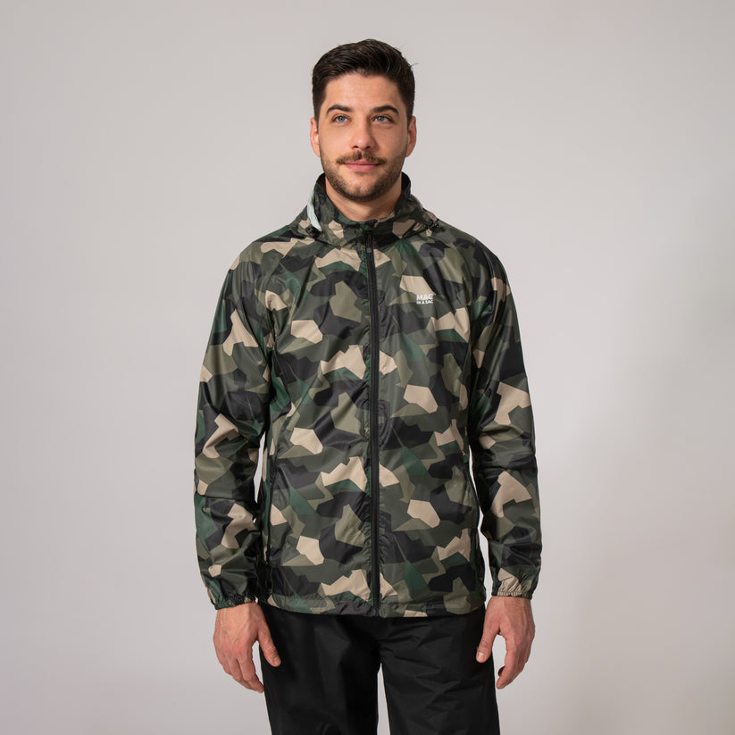 Green Camo Mac-In-A -Sac Origin II Rain Coat