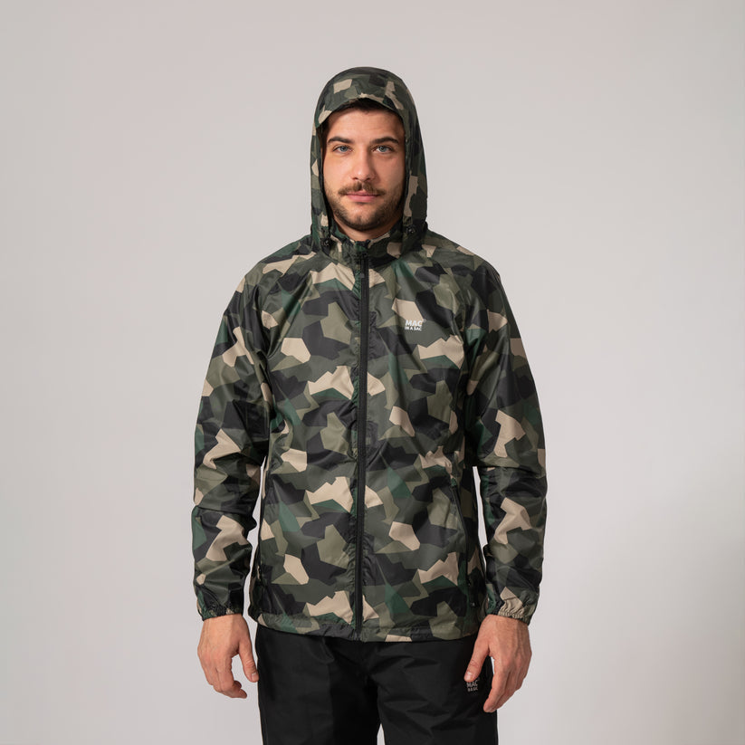 Green Camo Mac-In-A -Sac Origin II Rain Coat