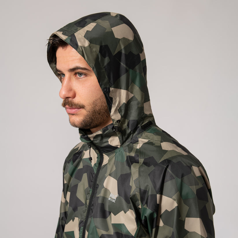 Green Camo Mac-In-A -Sac Origin II Rain Coat