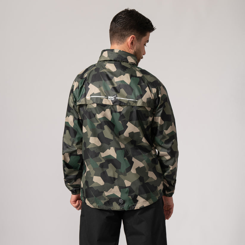 Green Camo Mac-In-A -Sac Origin II Rain Coat