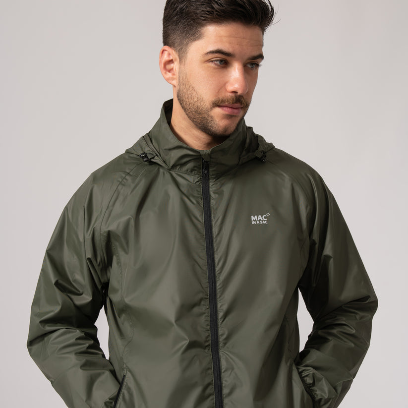 Khaki Mac-In-A -Sac Origin II Rain Coat