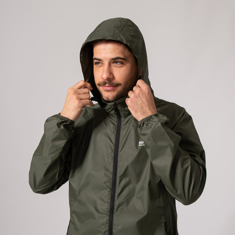 Khaki Mac-In-A -Sac Origin II Rain Coat