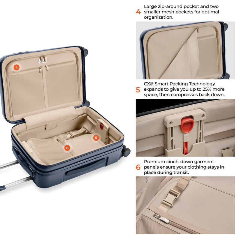 22" Front Pocket Carry-On Hard Side Expandable Spinner - SU322FCXSP