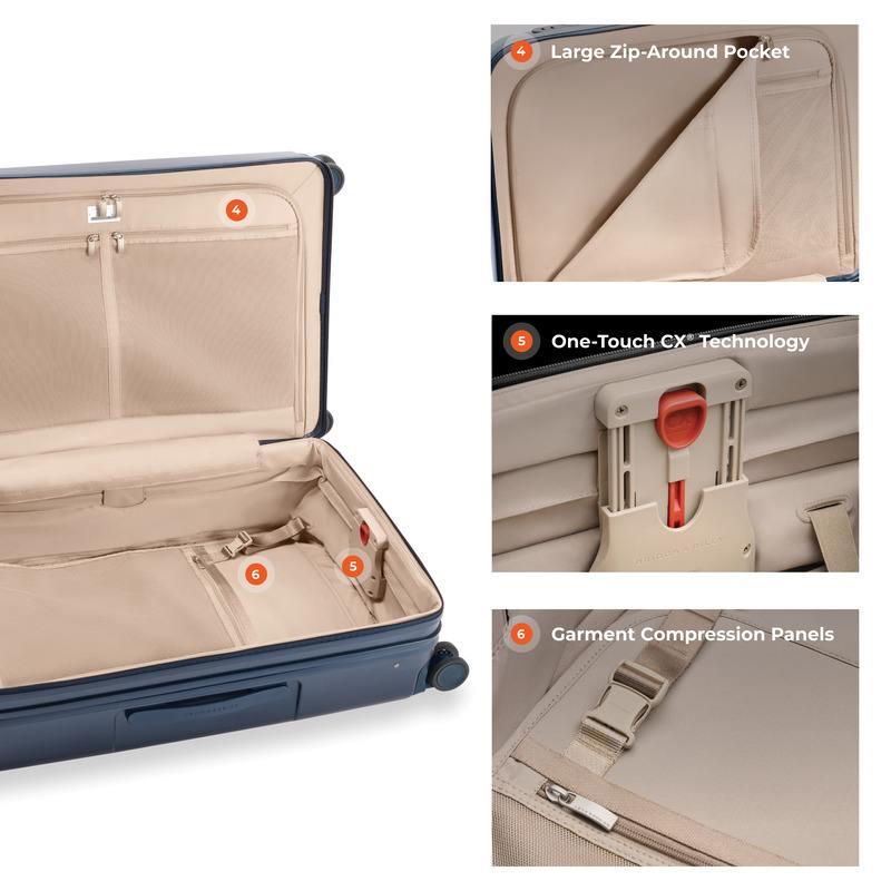 Sympatico 3.0 Large Checked Expandable Spinner, SU330CXSP