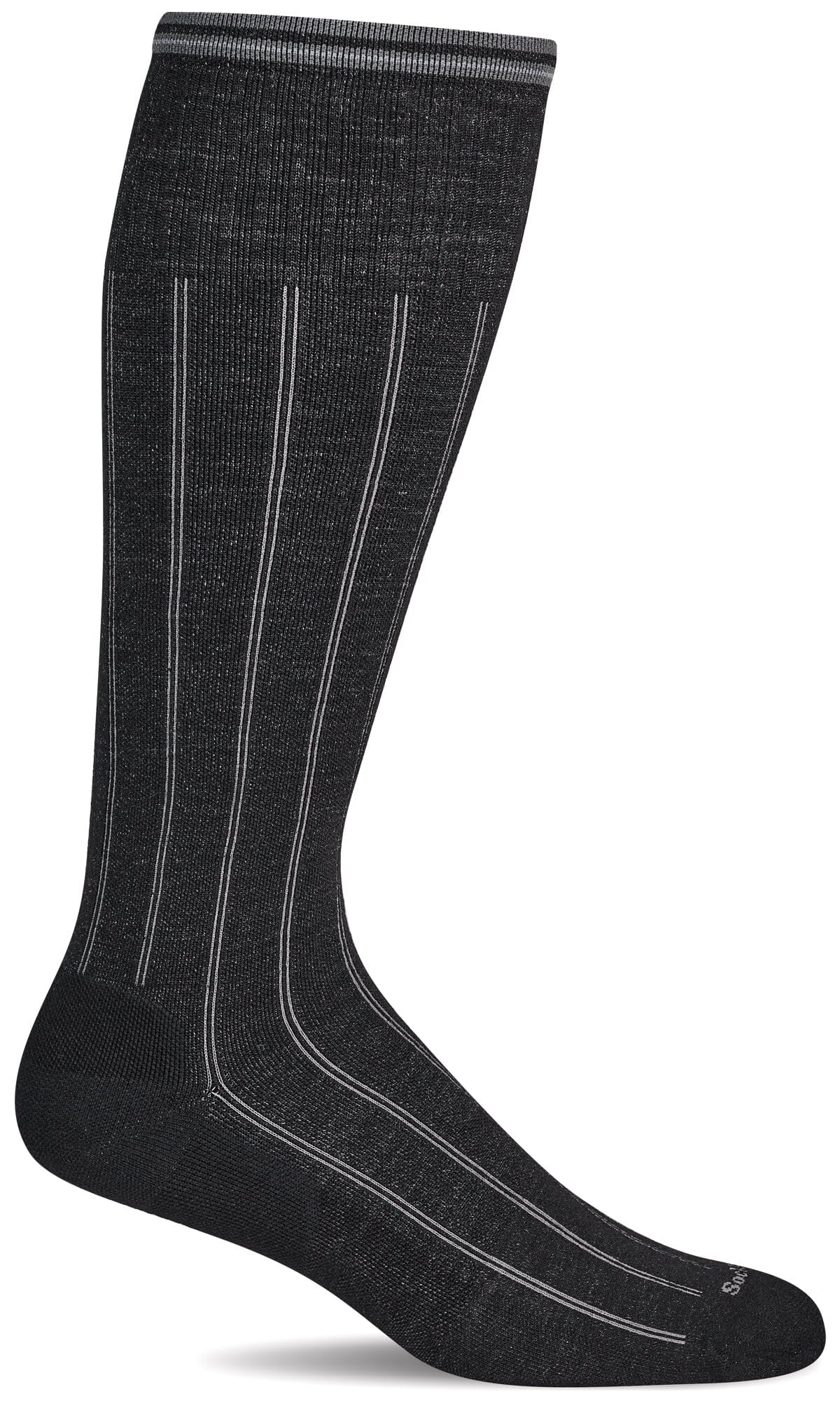 Men's High Rise Rib | Moderate Graduated Compression Socks | Wide Calf Fit by Sockwell