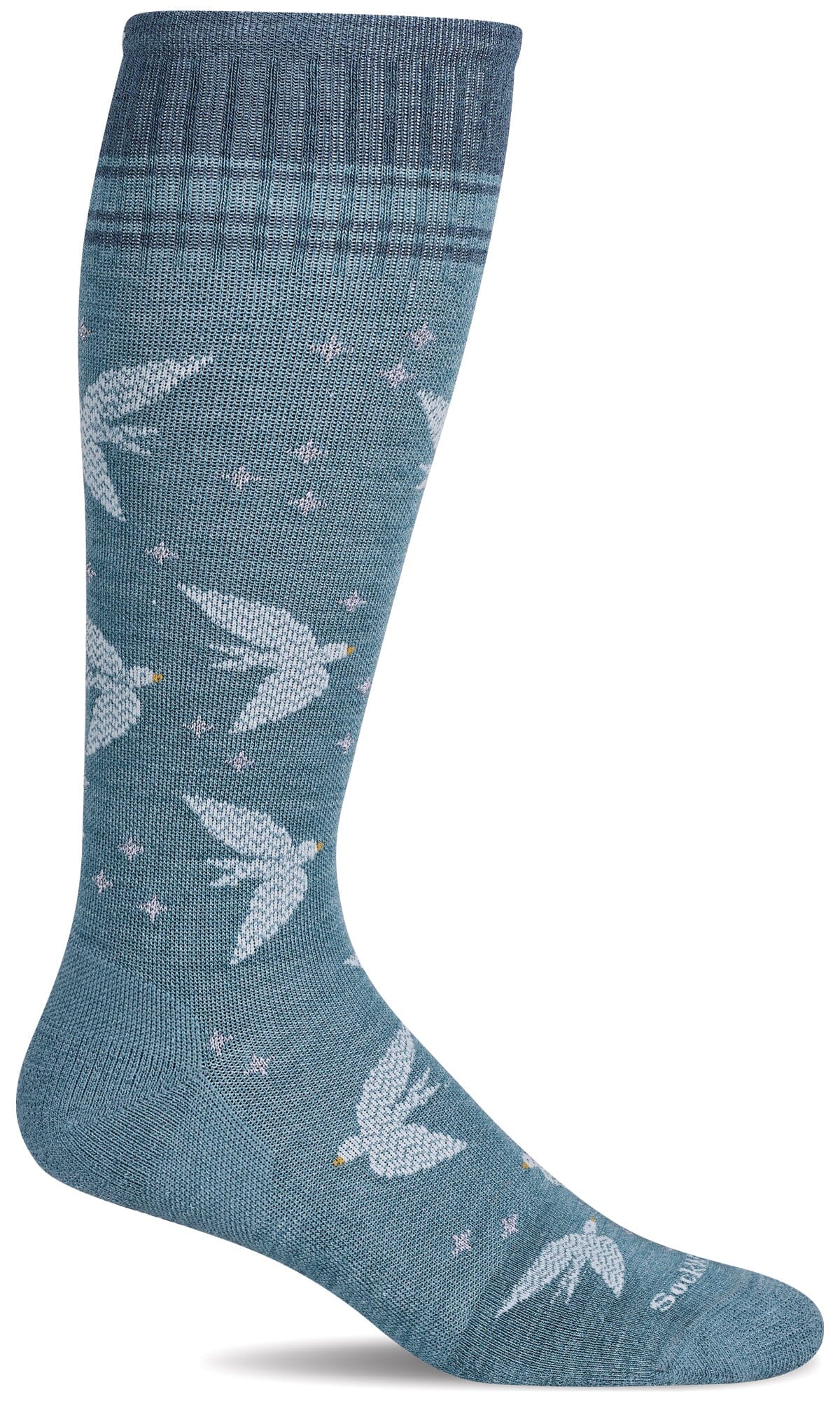 Women's Love Dove | Moderate Graduated Compression Socks | Wide Calf Fit by Sockwell