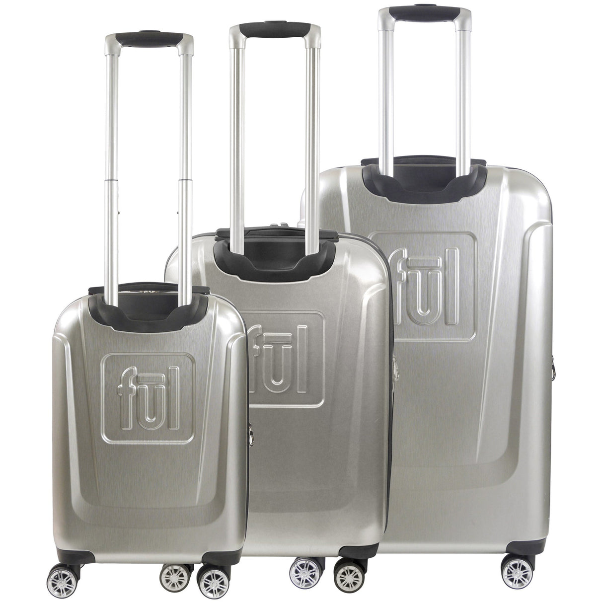 Disney Mickey Mouse Rolling Suitcases 3 Piece Set Silver