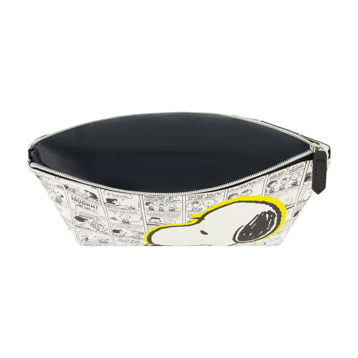 Peanuts Snoopy Comic Strip White Cosmetic Bag