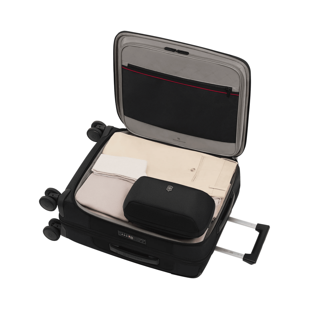 Werks Traveler 7.0 Global Carry-On, 8-Wheel Softside Expandable Cabin Case, Black, by Victorinox