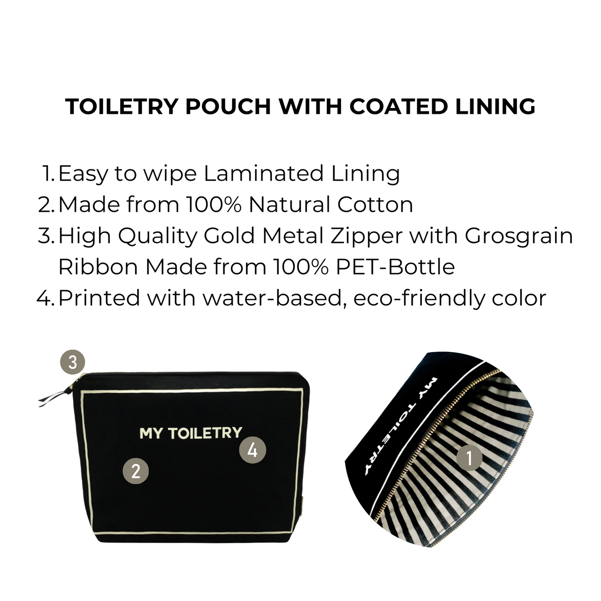 Toiletry Travel Gift Set Deal 4-Pack, Black