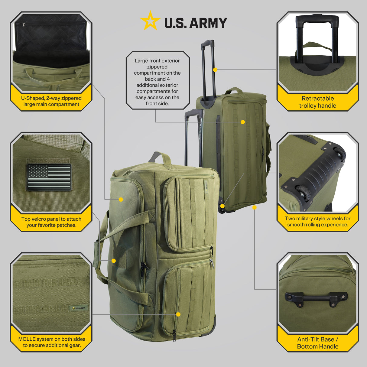 U.S. Army ROMEO 28-inch Tactical Rolling Duffel
