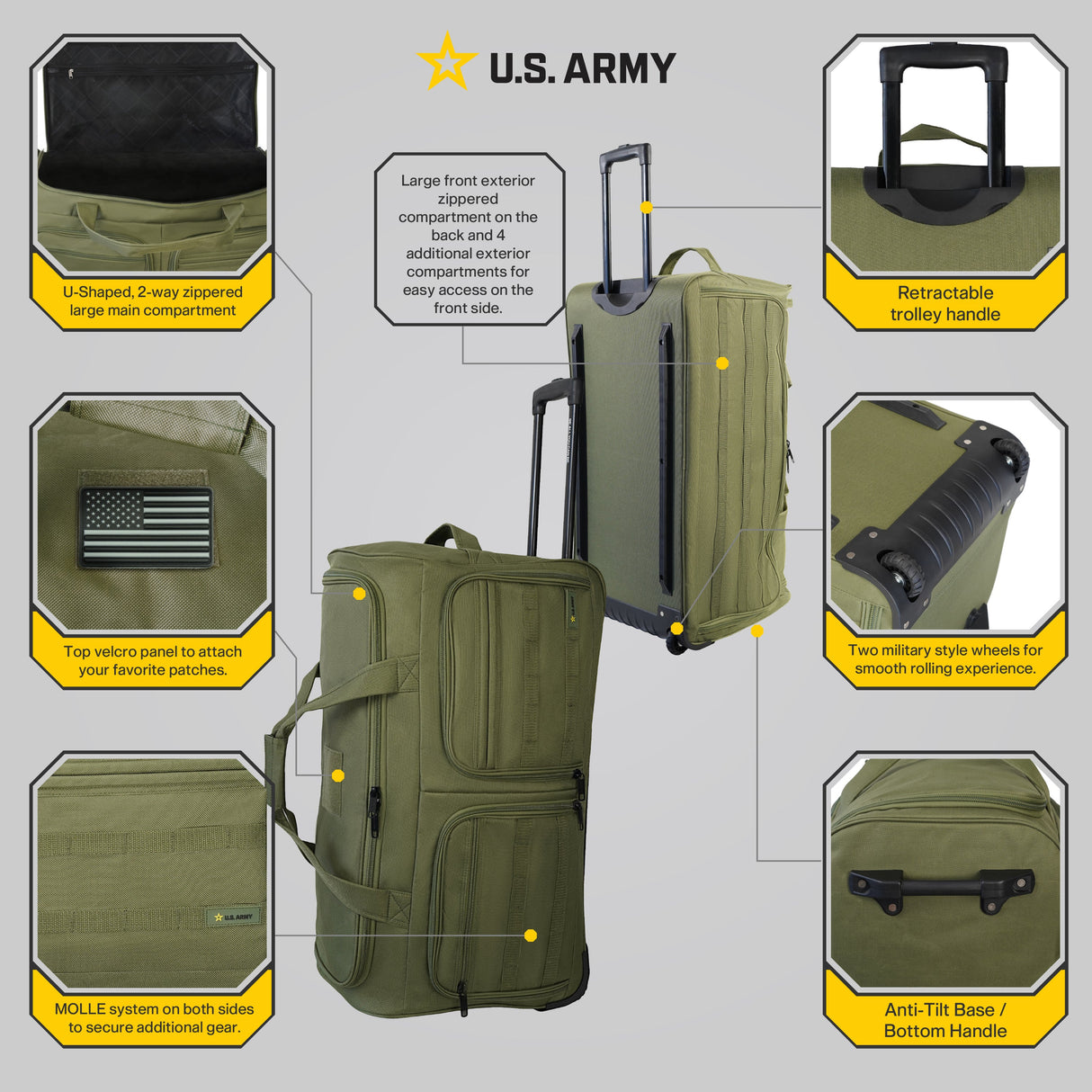 U.S. Army ROMEO 31-inch Tactical Rolling Duffel