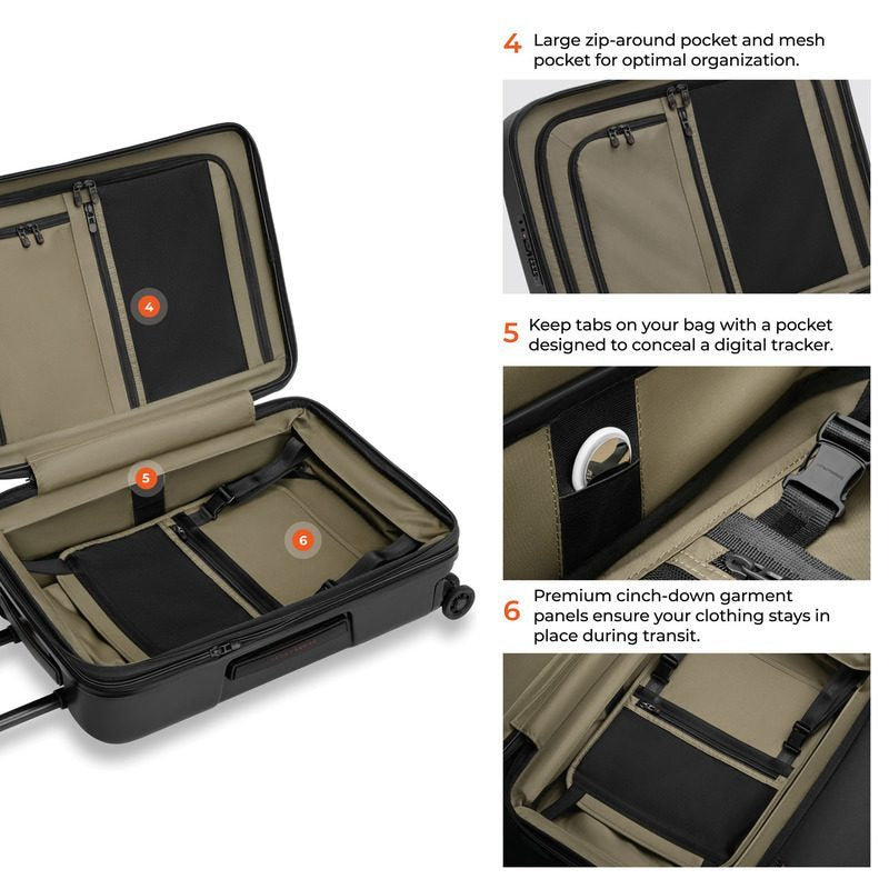 ZDX Domestic Essential 22“ Hardside Carry-On Expandable Spinner, Briggs & Riley