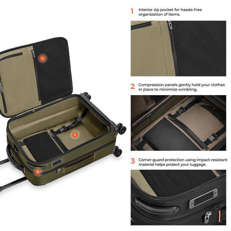 21" Global Carry-on Expandable Spinner by Briggs & Riley  (ZXU221SPXW)