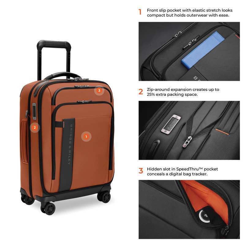 21" Global Carry-on Expandable Spinner by Briggs & Riley  (ZXU221SPXW)