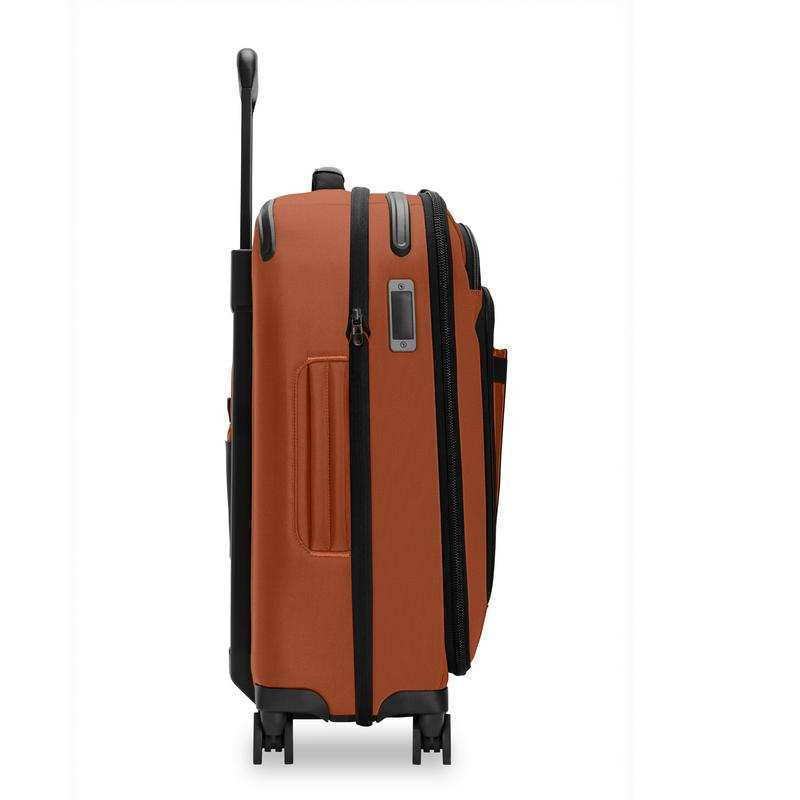Briggs & Riley ZDX Domestic 22-inch expandable carry-on spinner in Canyon - Side View