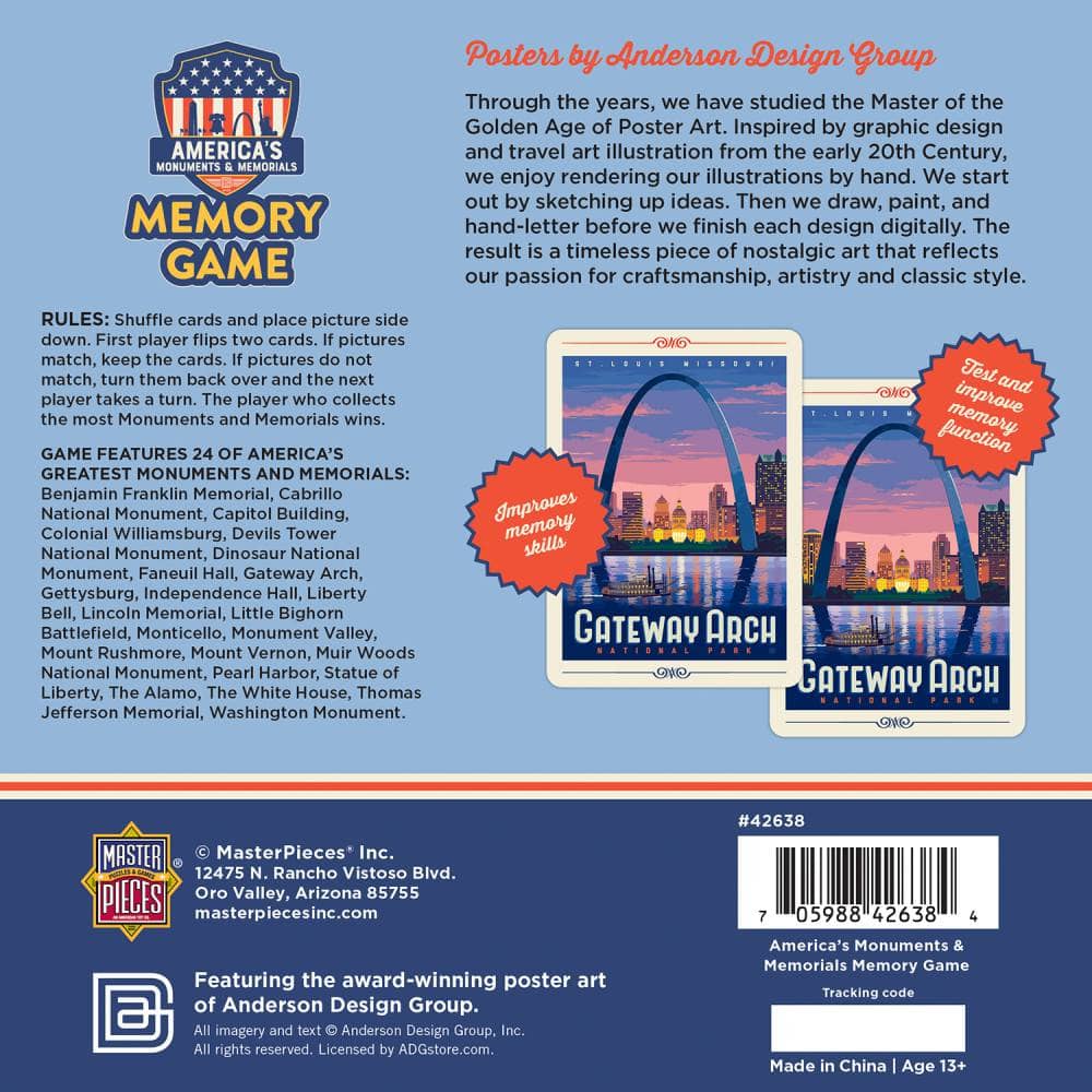 America's Monuments & Memorials Memory Game