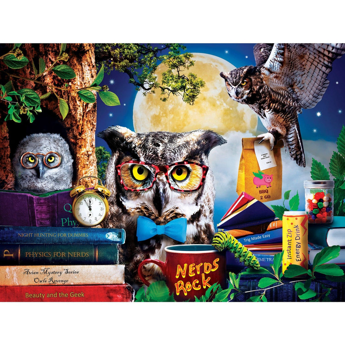 Wild & Whimsical - Night Owls Study Group 300 Piece EZ Grip Jigsaw Puzzle