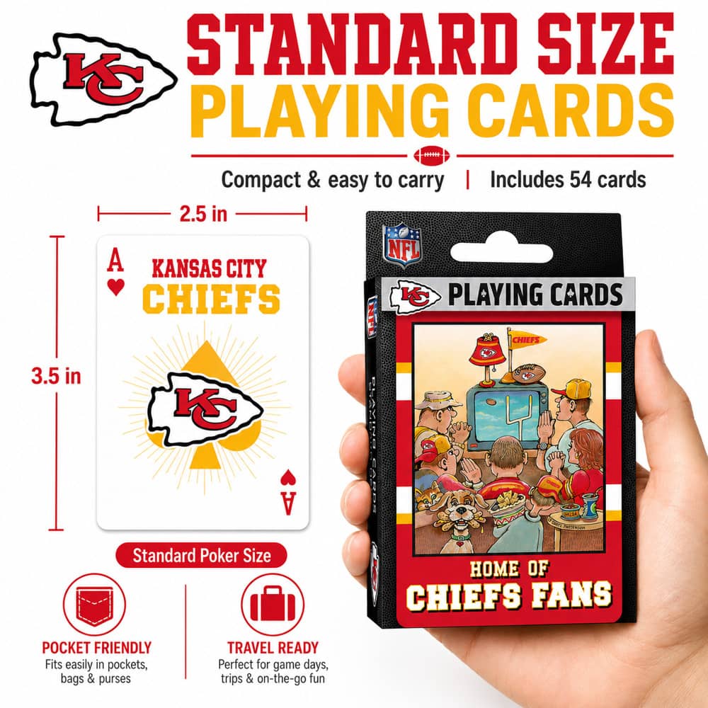 Kansas City Chiefs Fan Deck Playing Cards - 54 Card Deck
