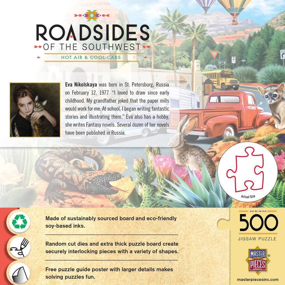 Roadsides of the Southwest - Hot Air & Cool Cars 500 Piece Jigsaw Puzzle