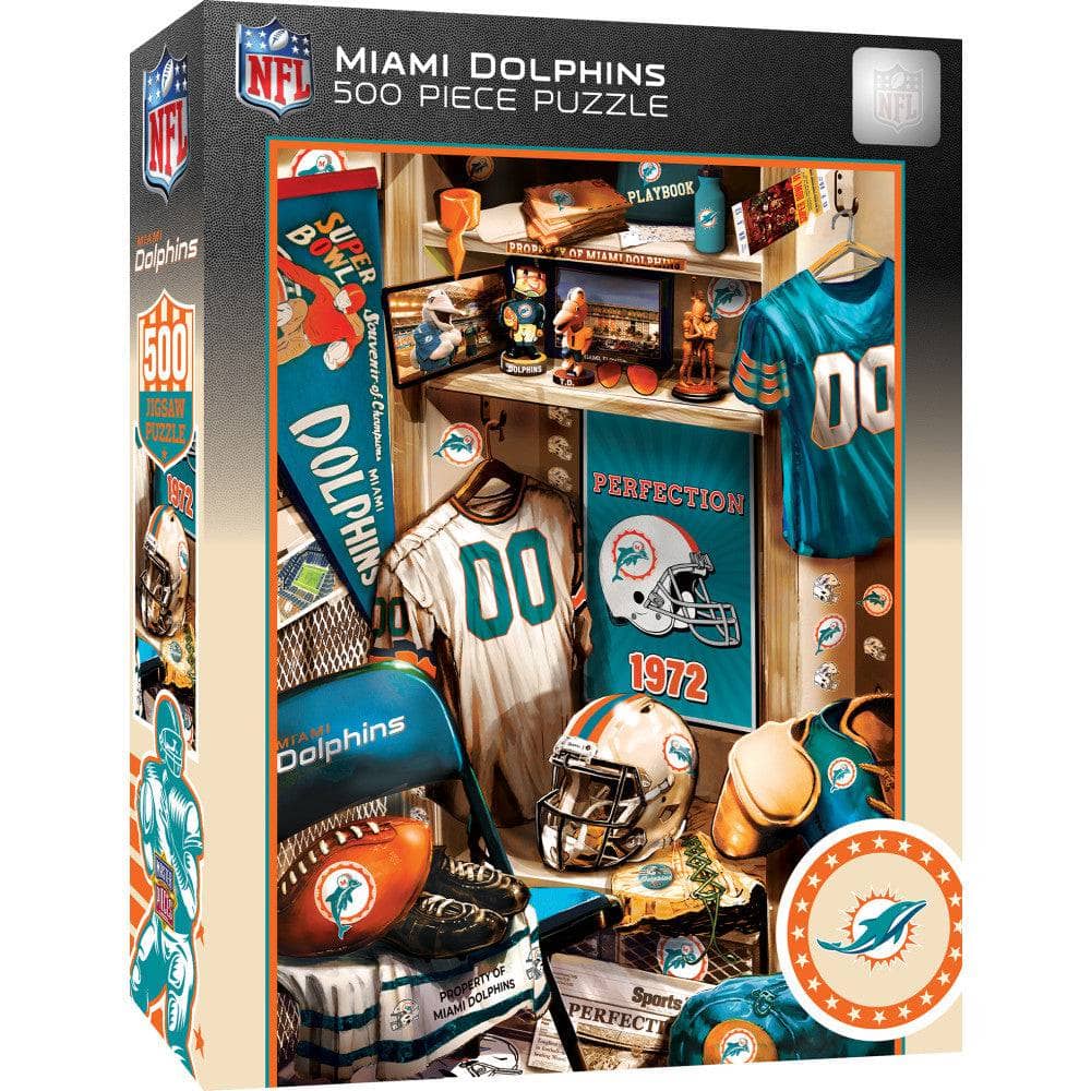 Miami Dolphins - Locker Room 500 Piece Jigsaw Puzzle